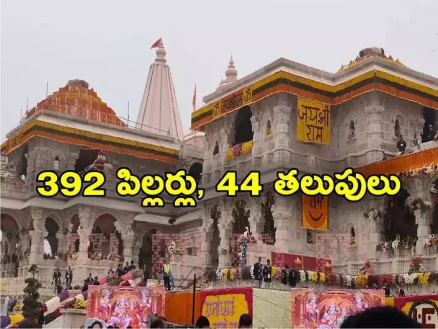 అయోధ్య రామ మందిర విశేషాలు ఇవే!392 పిల్లర్లు, 5 మండపాలు, 44 తలుపులు..